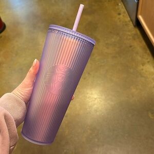 Starbucks Fall 2023 Lilac Aurora Iridescent Soft Touch Tumbler 24oz Venti